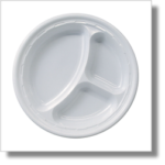Cureearth 9" Fiber Round Plates | 3-Comp